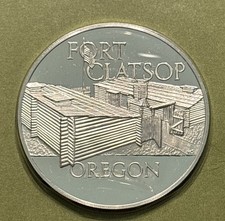 Fort Clatsop OR 1972 Sterling Silver Round 25 Gram Medal - Sealed + Info Card 106.98 per troy oz