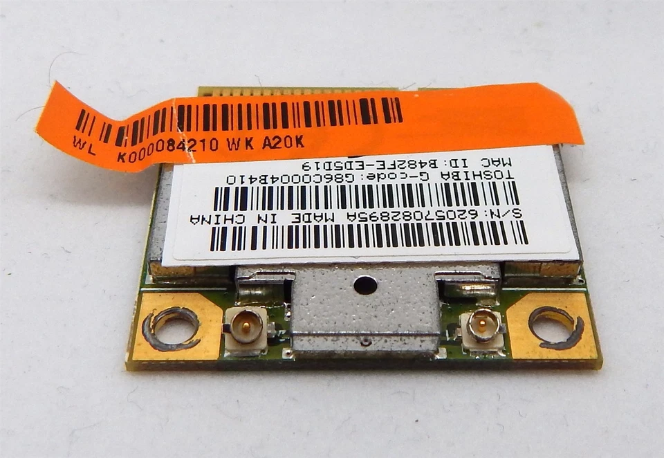 Toshiba G86C0004B410 Wireless mini-PCI Express (PCIe) card WiFi 802.11 b/g/n  - Image 4 of 4
