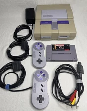 Super Nintendo Enterainment System Complete Cleaned  & Tested OEM SNES w/game