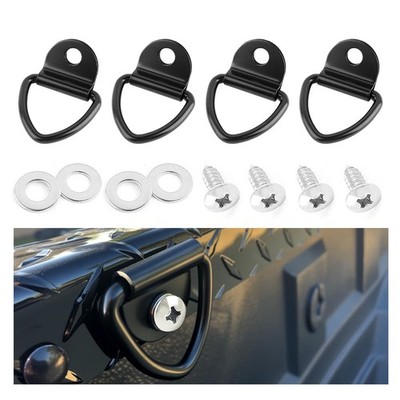 4PCS V-Ring Tie Down Anchors Truck Bed Stake Pocket 1000Lb Capacity 1/4