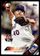 Bartolo Colon 2016 Topps #381 New York Mets MLB READ FREE SHIPPING AutographDen