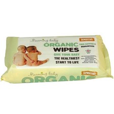 Beaming Baby Organic BabyWipes Unfragranced 72 Wipes-3 Pack