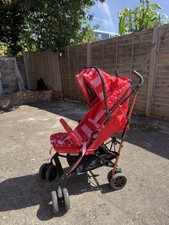 iSAFE Bow Dots Lightweight Baby Stroller / Pushchair – Red & Pink