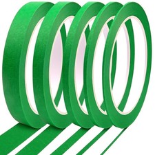 5 Rolls Pinstripe Tape - Masking Tape 1/16", 1/8", 1/4", 1/2", 3/4" - Thin Paint