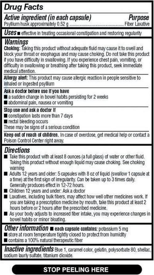 Quality Choice Daily Fiber Capsules for Regularity, 160 Count