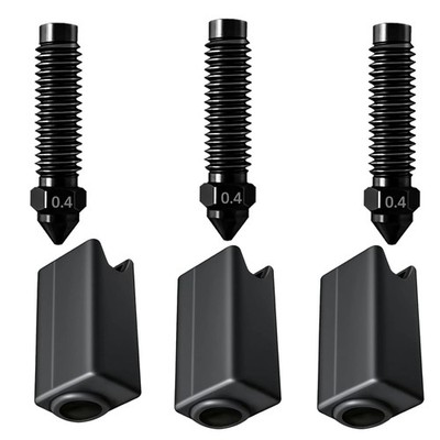 For ELEGOO Centauri Carbon Extruder Hotend Hardened Steel Nozzle, 3 0.4Mm Wear-R