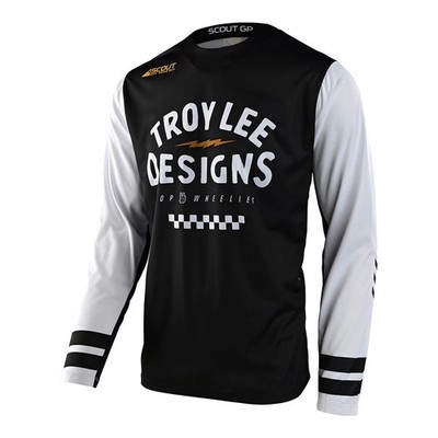 TROY LEE DESIGNS TLD GP SCOUT TRIKOT TOP RIDE ON SCHWARZ WEISS MX ENDURO MTB BMX