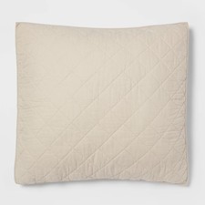 Threshold Pillow Sham Cotton-Linen Blend Diam...
