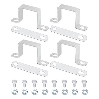 4er-Set für Square Pipe Clamp 1-3/4'' U-förmige Halterung aus Kohlenstoffstahl