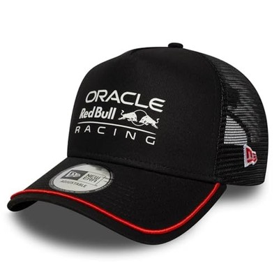 [New Era] 9FORTY A-Frame Tracker Cap Mesh Mütze Red Bull Racing F1 Schwarz He...