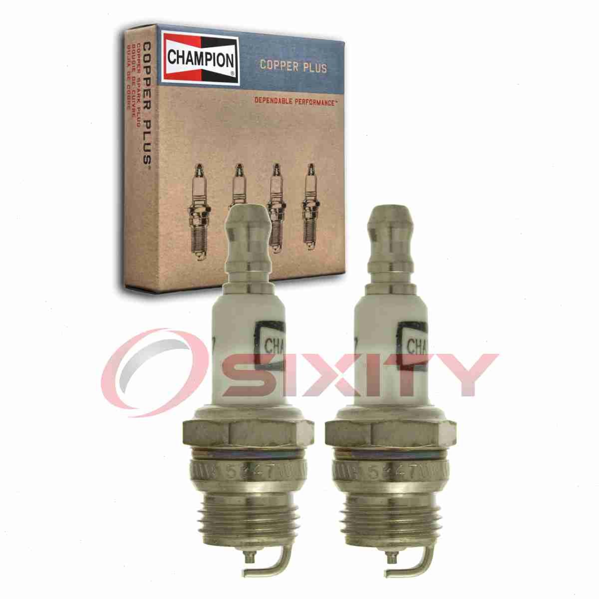 2 pc Champion Copper Plus 851 Spark Plugs for WA22MU T22MU HS5E DJ6J CS41T rq
