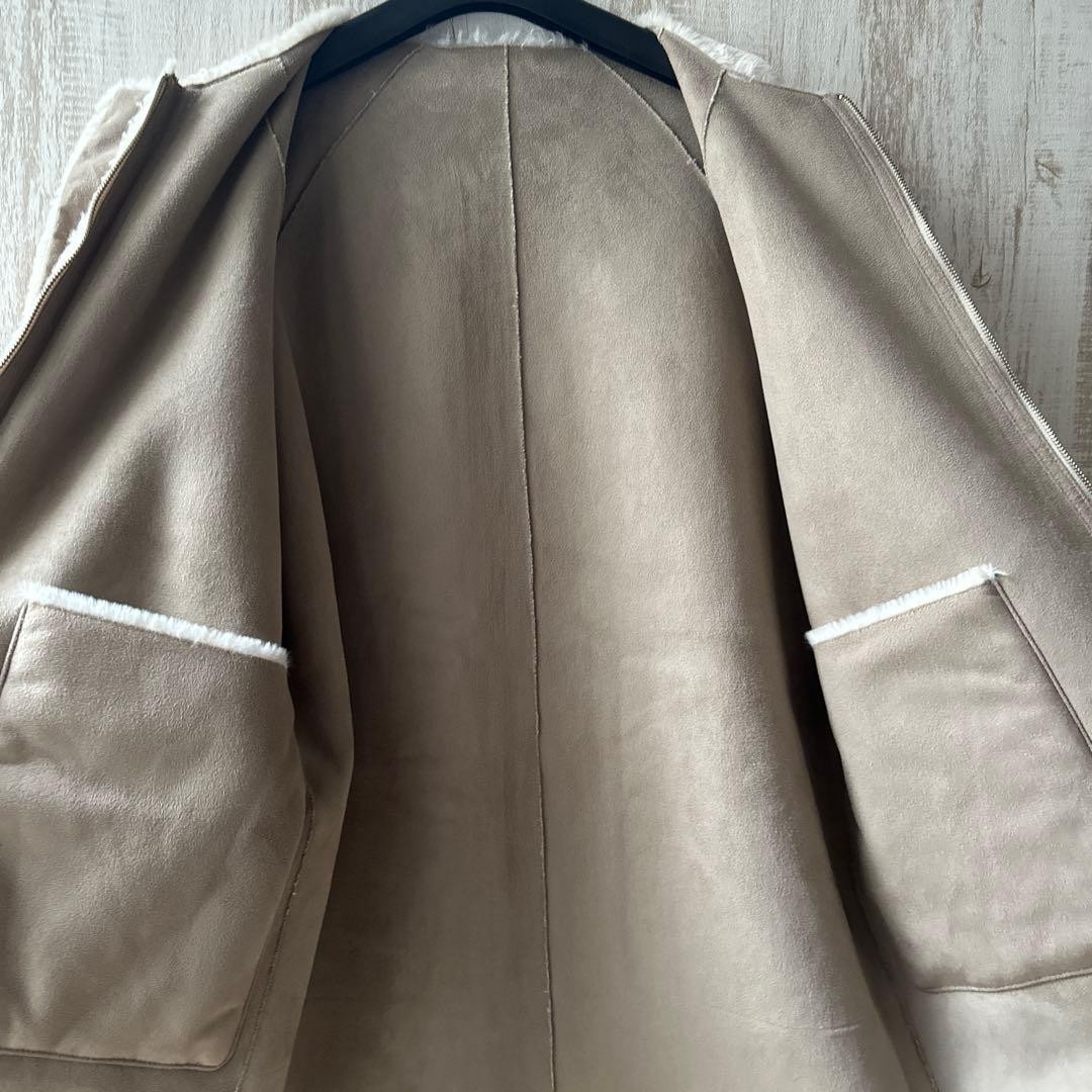 Ameri Vintage Reversible Twin Boa Shearling Coat … - image 6