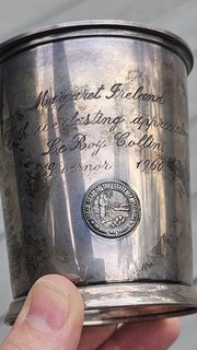 RARE Florida Governor Leroy Collins Sterling Silver Julep Cup Vintage 97.73 Gram