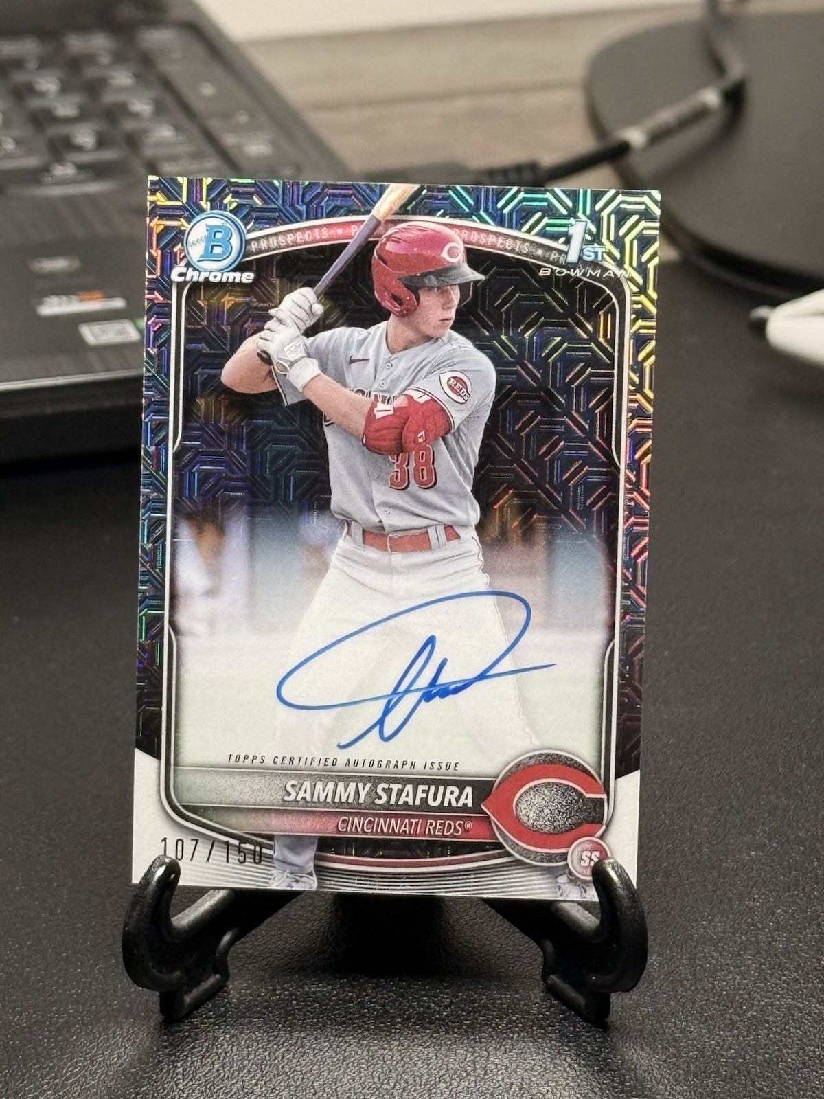 Sammy Stafura Bowman 1st Auto HTA Choice /150 2025 Bowman Chrome #CPA-SS