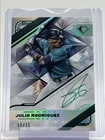 JULIO RODRIGUEZ 2025 TOPPS DIAMOND ICONS WHITE GREEN INK AUTO /15 Q6156