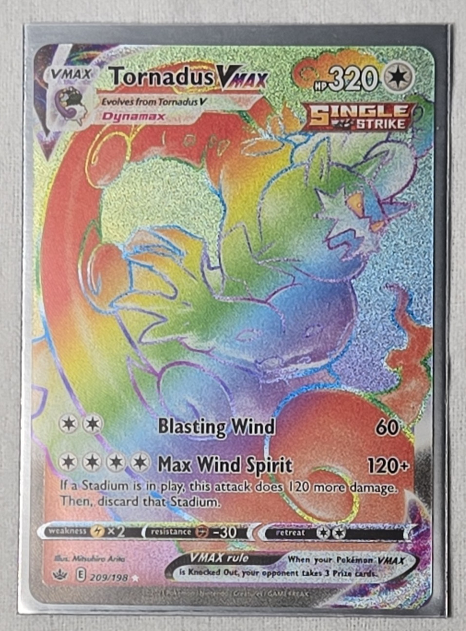 Tornadus VMAX 209/198 Secret Rare - Sword & Shield Chilling Reign Set - NM