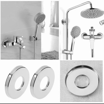 x4 Stück Duschrohrabdeckungen 26 mm Hahnabdeckmanschette Edelstahl Hochlochabdeckung