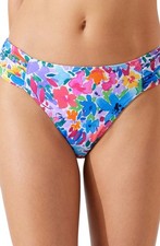 Tommy Bahama Watercolor Floral Reversible Hipster Bottoms in White Rev Size XS