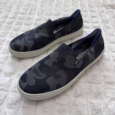 ROTHY S Women s 7 The Original Slip On Sneaker Gray Camo Comfort Flats Shoes