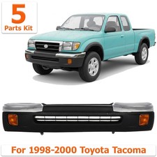 Front Bumper Textured Turn Signal Lamps Kit For 1998-2000 Toyota Tacoma
