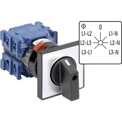 Kraus & Naimer CH10.A007.FT2.F785 360° Voltmeter Switch Grey, Black 1