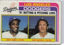 1982 Topps - Team Checklist Dusty Baker, Burt Hooton #311