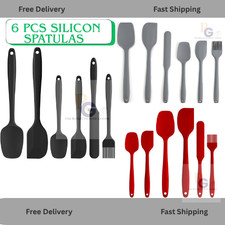 6 PCS Silicone Spatula Set High Heat Resistant Non-Stick Rubber Cooking & Baking