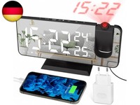 Projektionswecker Digitaler Led-Wecker Mit LadegeräT, Radiowecker Mit