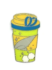 Disney Trading Pin - Tinker Bell Character Coffee Cup Peter Pan