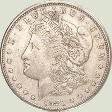 XF Condition-1921 S Morgan Silver Dollar