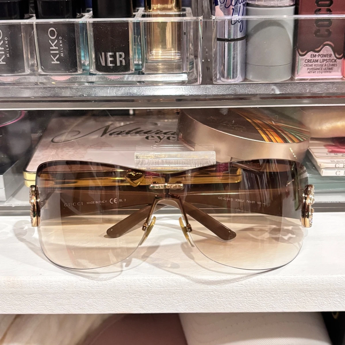 Gucci Gold with Vintage Sunglasses for Women for sale | eBay