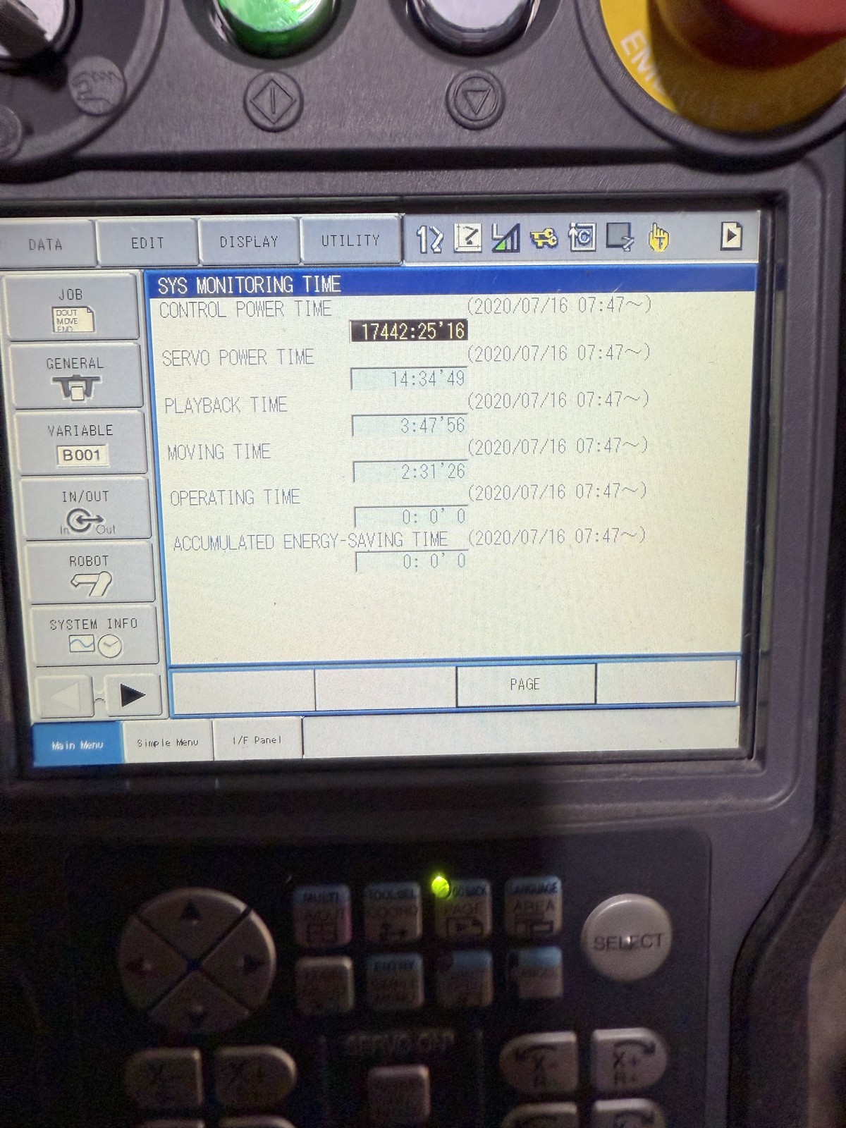 Yaskawa Motoman GP50 Robot YRC1000 Control 50Kg Payload 14 Hours in Enclosure