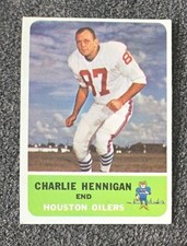 1962 Fleer #48 Charlie Hennigan RC EX Houston Oilers 🏈