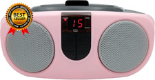 PROSCAN SRCD243 Portable CD Player with AM/FM Radio Boombox Pink 