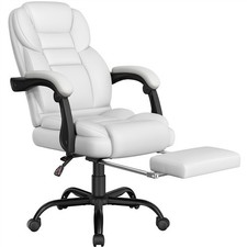 Executive Chair with Retractable Footrest Office Chair with Linkage Armrest