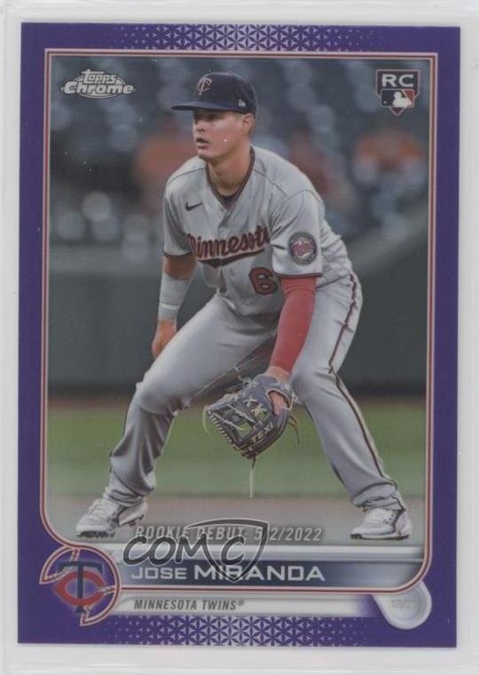 2022 Topps Chrome Update Rookie Debut Purple Refractor Jose Miranda #USC6 0vk0