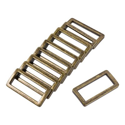 Metal Rectangle Ring Buckles 32x12.5mm for Bags Belts Tanned 20pcs