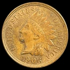 1906 Indian Head Cent - High Detail - Full Liberty Antique US 1c Penny Coin