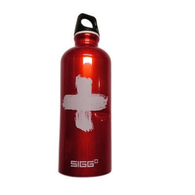 Sigg Swiss Red Aluminium 0.6 L Wasserflasche Hermetisch Substanzfrei Isoliert
