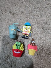 SpongeBob SquarePants Fun with Food Figures - Lot of 4 - 2 Inches