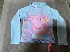 Peppa Pig Girls Rash Top 5-6 NWTS