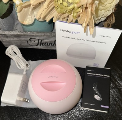 Zima Dental Pod Ultrasonic Oral Appliance Cleaner Rose Pink New Open Box