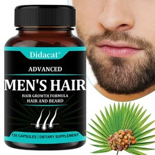 Hair Growth Supplement For Men Support Healthy Beard Hair Growth 120 Capsules