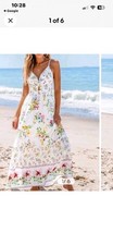 Cupshe Womens Small Knit Front Open Back Tie Maxi Dress NWT small