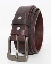 Genuine Buffalo FULL GRAIN Leather Belt For Mens, 1.50" width, Handmade USA