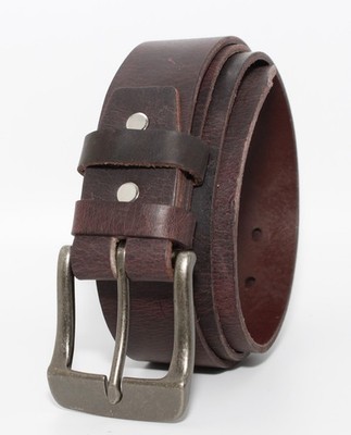 Genuine Buffalo FULL GRAIN Leather Belt For Mens, 1.50'' width, Handmade USA