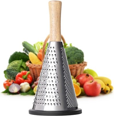 Cone Cheese Grater, 9.6 Inch Stainl Steel Grater and Zester