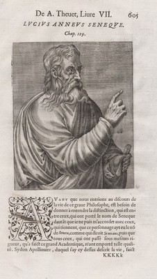 Seneca Roman philosopher dramatist Latin literature Thevet Portrait 1584