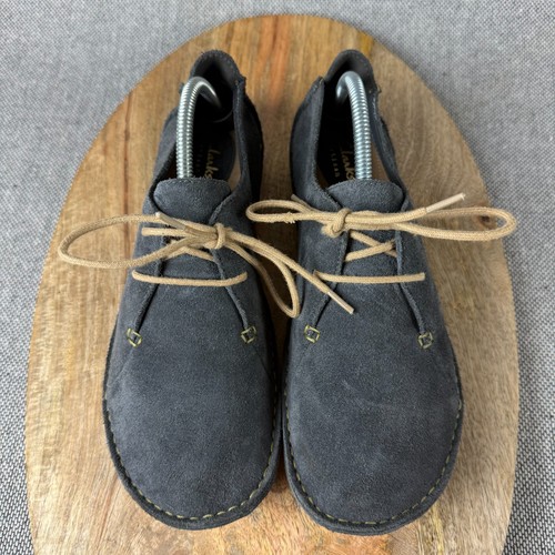 Clarks Janey Mae Artisan Moccasins Womens 10 M Gray Suede Comfort Oxford Shoe - Picture 4 of 10