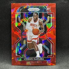 Usman Garuba Rookie RED ICE 2021-22 Panini Prizm #321 Houston Rockets